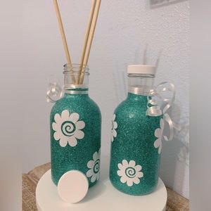 Two Incense/vase holder (with lid) Handmade by Love. Art and Happy Hearts, LLC.